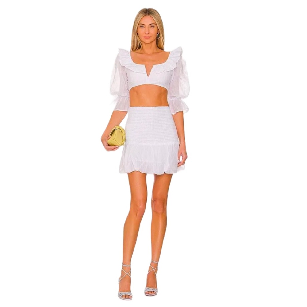 Fatima Mini Skirt in White LOVERS AND FRIENDS
